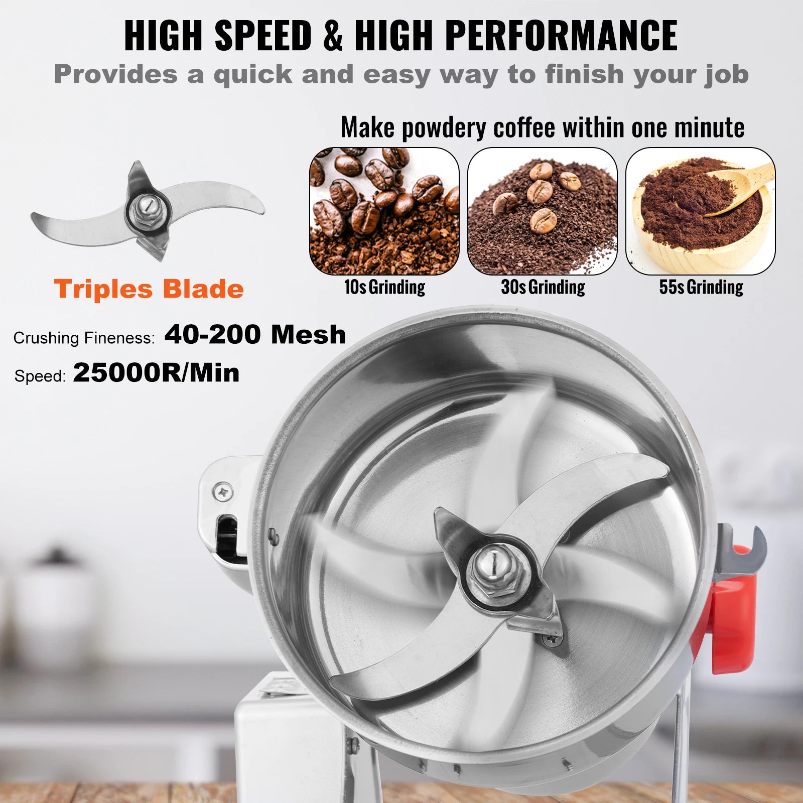 Grain Mill Grinder, Spices Herbs Grains Spices Cereals Coffee Corn