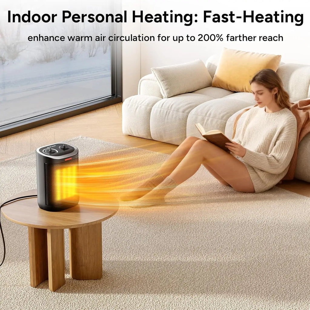 Space Heater, Portable 1500W Indoor Ceramic w/ Thermostat
