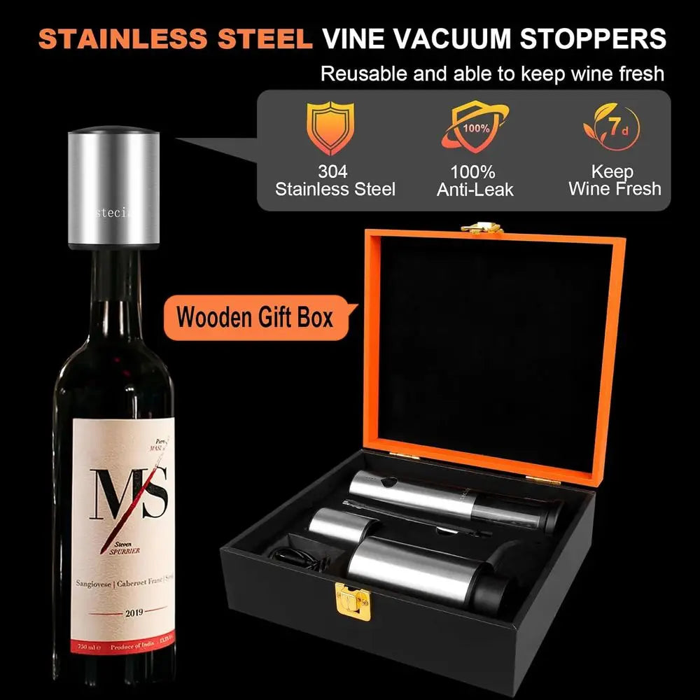 Electric Wine Opener Set, Gift Box