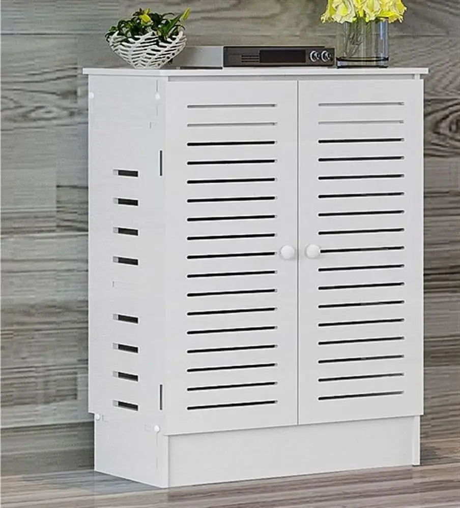 Floor Standing Router Storage Cabinet Box Modem Power Strip Cable Management Organizer for Home Office White Customized