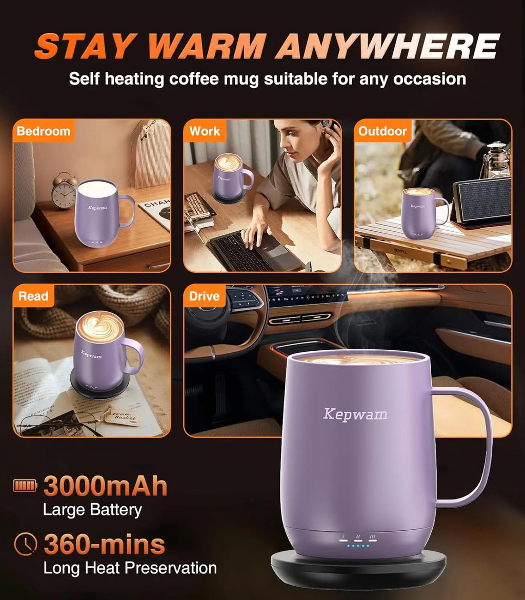 Mug, Self-Heating 16 oz Smart Temp Battery Gift