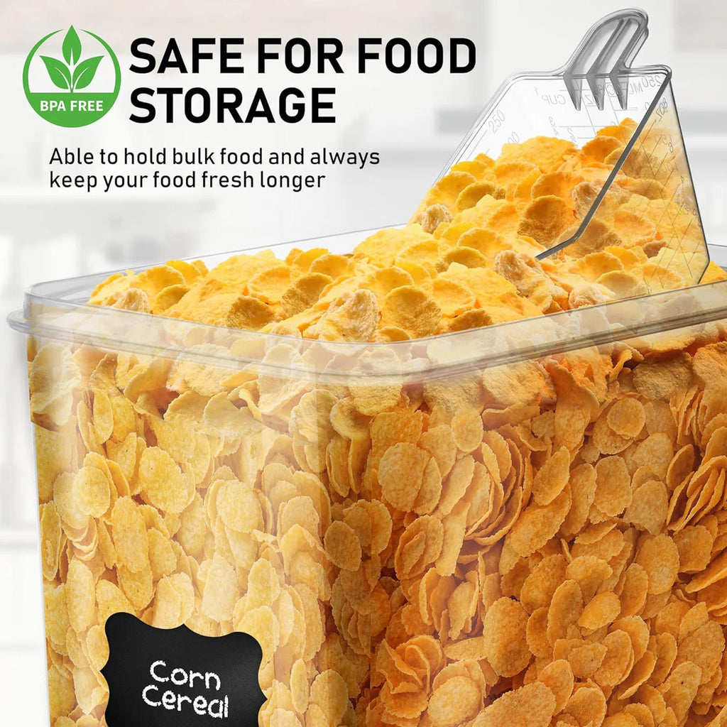 2Pcs Large Airtight Food Storage Containers Pantry 8.7L For Cereal Flour Sugar Pantry Organization