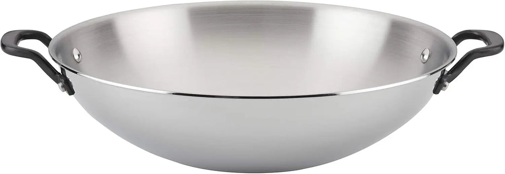 Wok, 15 in Stainless Steel Induction Compatible, Dishwasher Safe