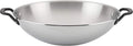 Wok, 15 in Stainless Steel Induction Compatible, Dishwasher Safe