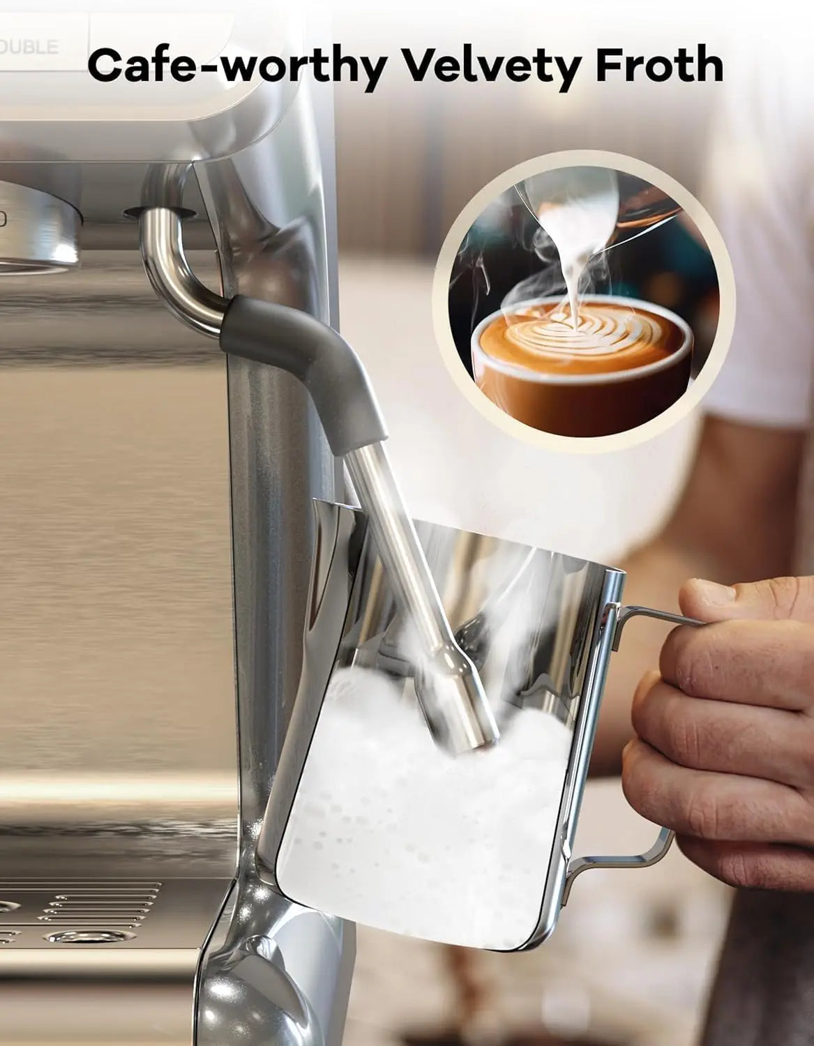 Espresso Machine w/ Grinder Latte Cappuccino Gift