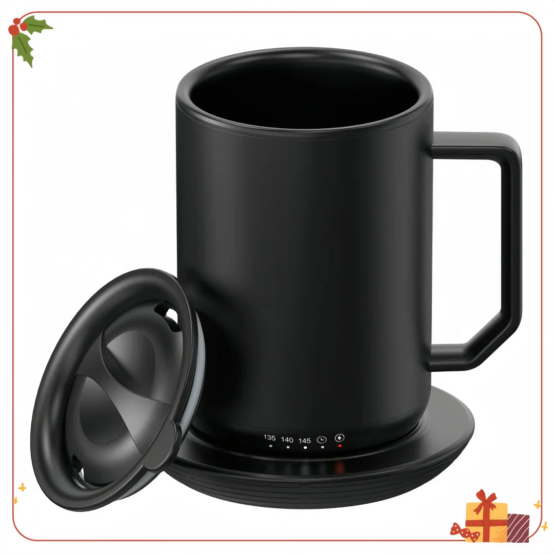 Mug, 12 oz Smart Warming Heated Coaster Stainless Steel