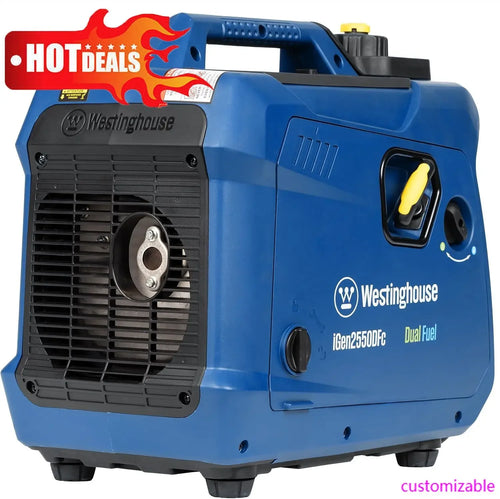 2550 Peak Watt Super Quiet & Lightweight Portable Inverter Generator, RV Ready 30A Outlet, Gas and Propane Powered