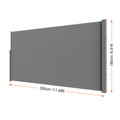 SucceBuy Retractable Side Awning Outdoor Privacy Polyester Water-proof Retractable Patio Screen UV 30+ Room Divider Wind Screen