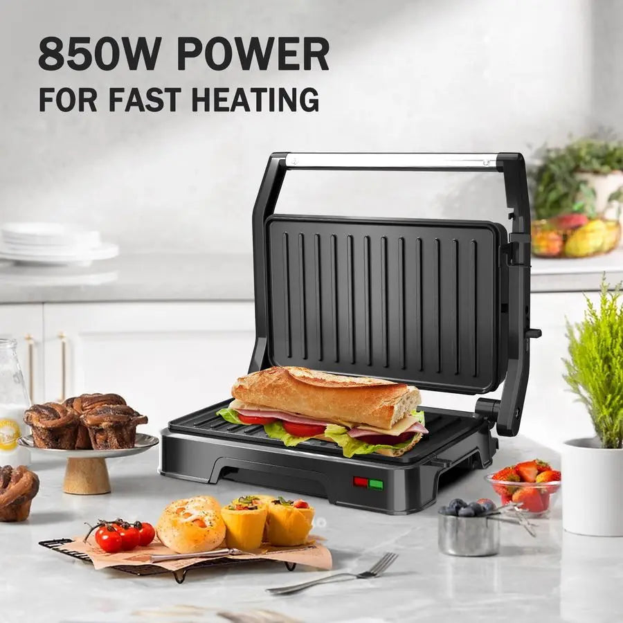 Press Grill Sandwich Maker 2-Slice, NonStick