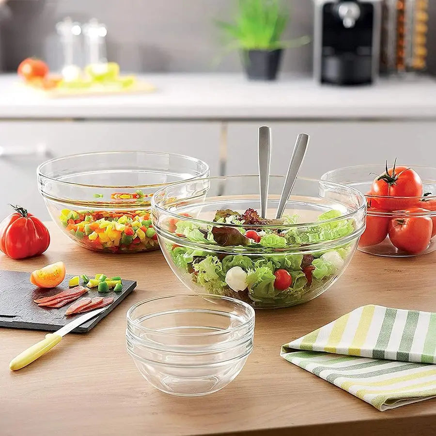 Mixing Bowls Set of 9 Glass - Baking, Cooking & Storage