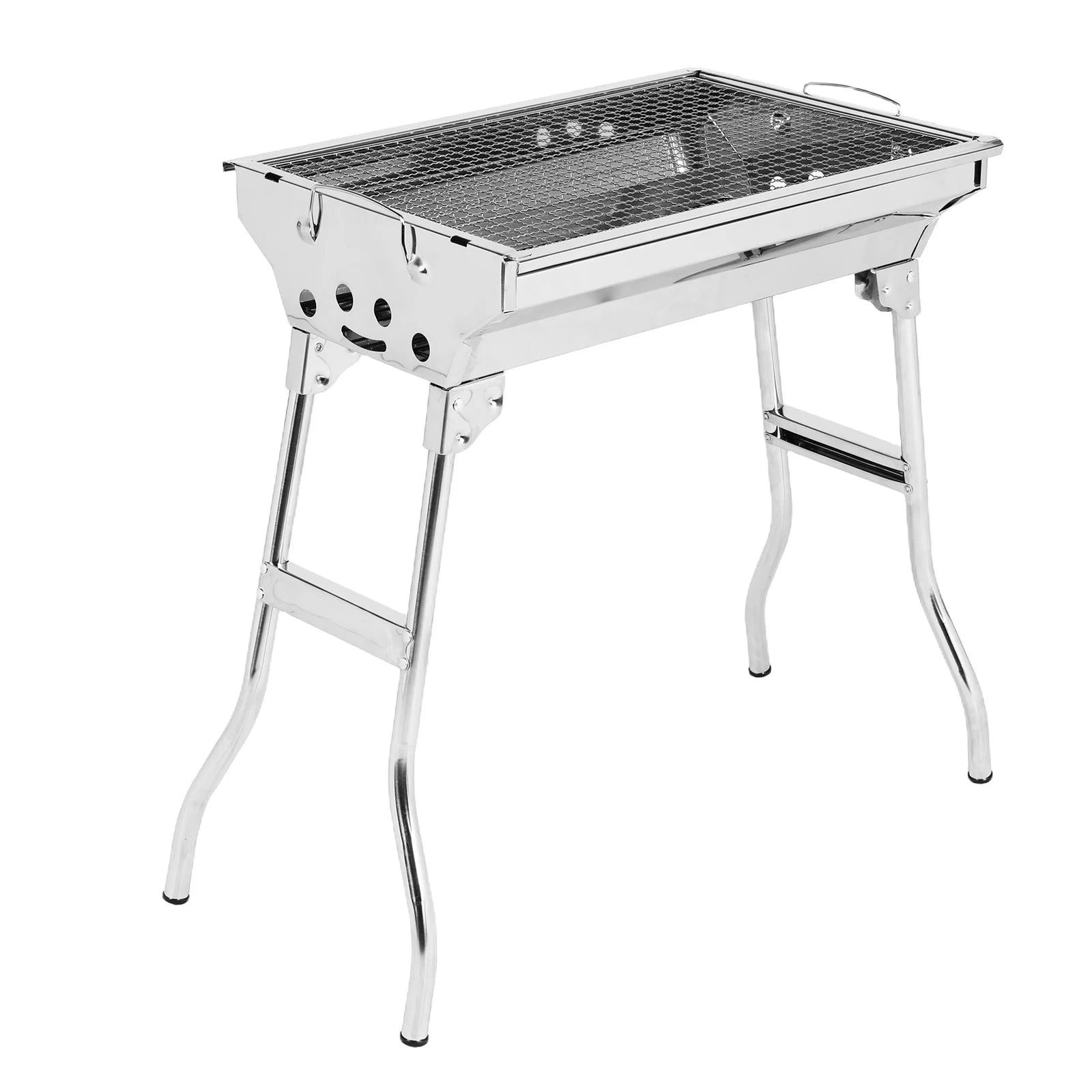 Charcoal Grill, Stainless Steel Foldable Charcoal BBQ