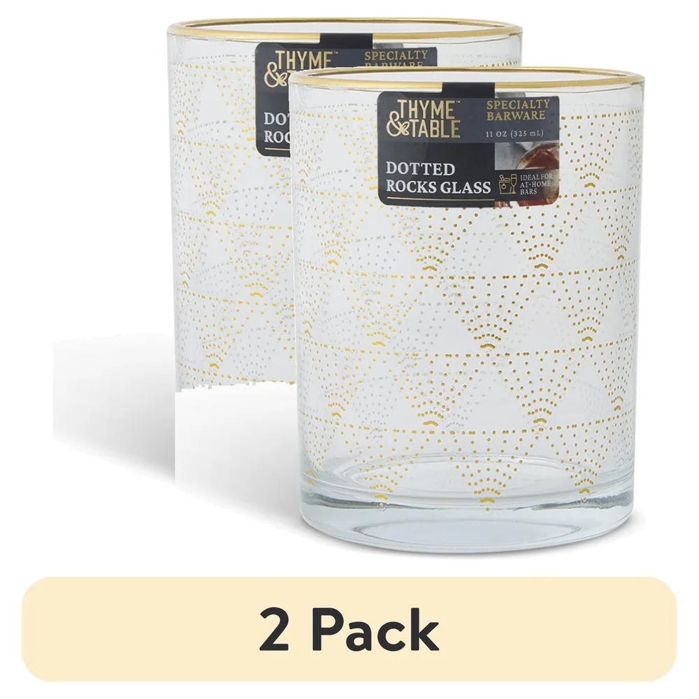 Glasses, 2-Pack Diamond Print Whiskey Rocks Gift Set