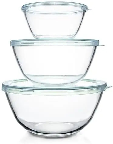 Mixing Bowls w/ Lids, Glass Baking, Cooking & Storage