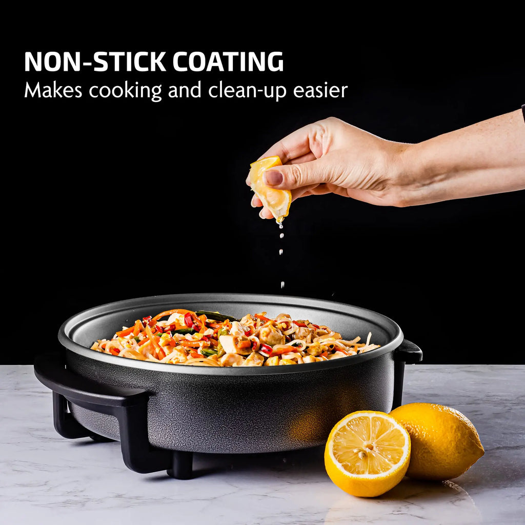 Electric Skillet Pan w/ Glass Lid Non-stick 12 Inch