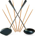 Wok Utensil Set, Steel 17-in 3 Pairs Chopsticks