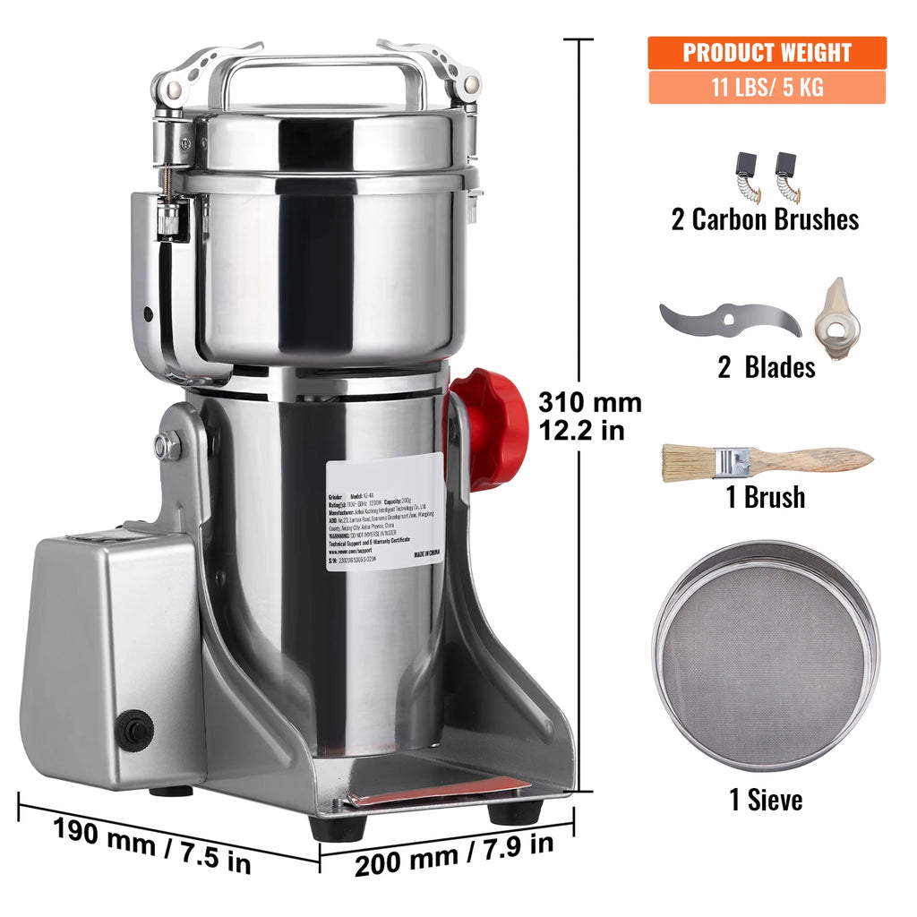 Grain Mill Grinder, Spices Herbs Grains Spices Cereals Coffee Corn