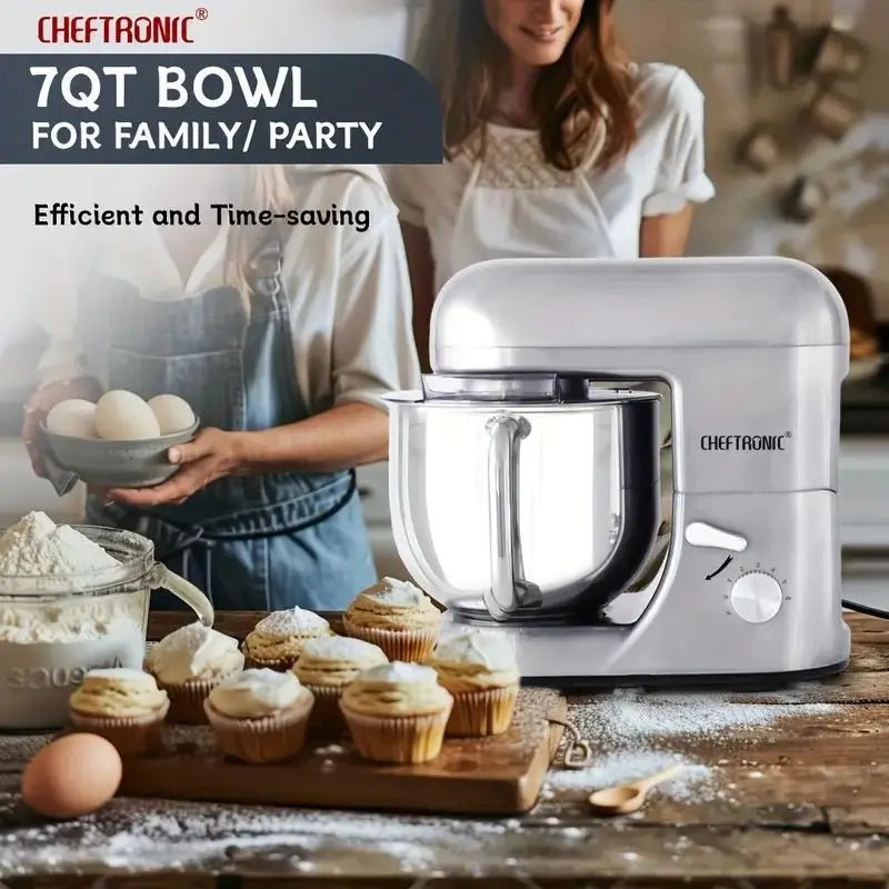 Mixer w/ 7-Qt Stainless Bowl, 6 Speed Stand