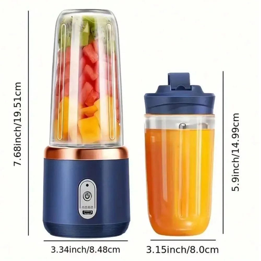 Blender Juicer, Personal Rechargeable 380ml, Smoothie Ice Crusher Juice